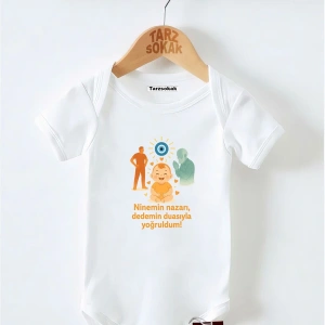 Kısa Kol Body NİNEMİN NAZARI DEDEMİN DUASIYLA YOĞRULDUM KODZıbın39