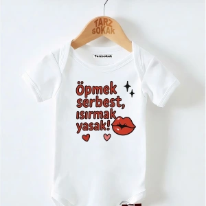 Kısa Kol Body ÖPMEK SERBEST ISIRMAK YASAK KODZıbın37