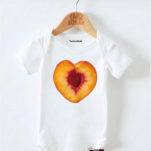 Kısa Kol Body Şeftali Desenli KODZıbın11