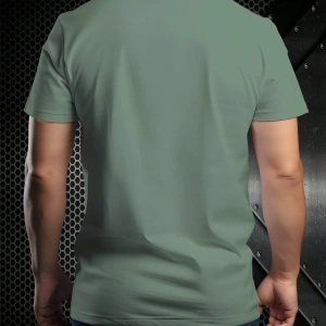 Kişiselleştirilmiş Grafik Kısa Kollu ALPHA ve Minimalist Logo Baskılı Nefes Alabilir Rahat