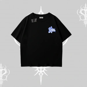 Kitti Sweet Mini Logo Baskılı Oversize Crop Tshirt