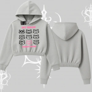 Kitti Sweet Mini Logo Baskılı Oversize Tshirt