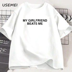 Kız Arkadaşım Bana Değil TErkekler Pamuk Kısa Kollu Komik Çift TMizah Aşk Tee 2886