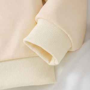 Kız Düz Renk Ayı Baskılı Kapüşonlu Sweatshirt Model 5139