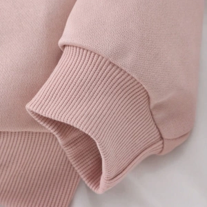 Kız Düz Renk Ayı Baskılı Kapüşonlu Sweatshirt Model 5139