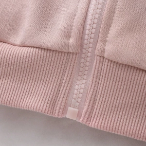 Kız Düz Renk Ayı Baskılı Kapüşonlu Sweatshirt Model 5139