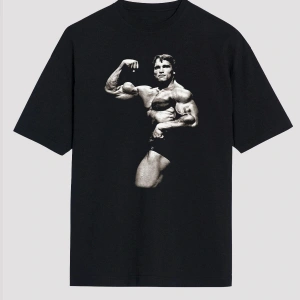 Ko Buta Arnold Schwarzenegger Siyah Unisex Oversize Tişört T-shirt Os5908