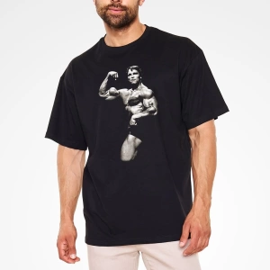 Ko Buta Arnold Schwarzenegger Siyah Unisex Oversize Tişört T-shirt Os5908
