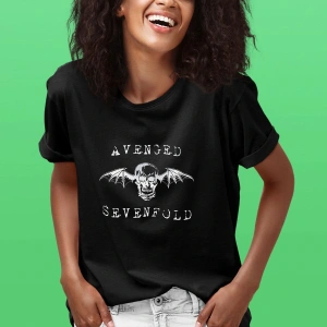 Ko Buta Avenged Sevenfold Baskılı Unisex Siyah Tişört Tk1236