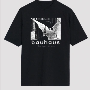 Ko Buta Bauhaus Baskılı Unisex Siyah Oversize Tişört Os55128