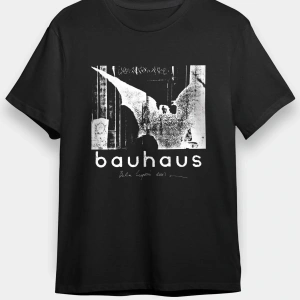 Ko Buta Bauhaus Baskılı Unisex Siyah Tişört T55128