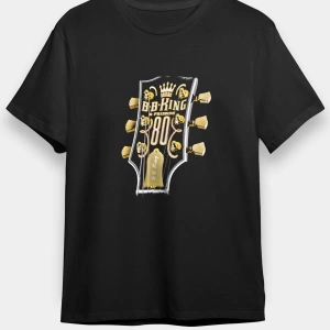 Ko Buta B.b. King Baskılı Unisex Siyah T-shirt T55078