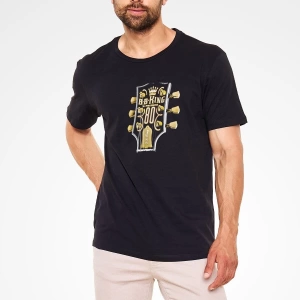 Ko Buta B.b. King Baskılı Unisex Siyah T-shirt T55078