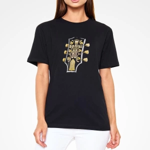 Ko Buta B.b. King Baskılı Unisex Siyah T-shirt T55078