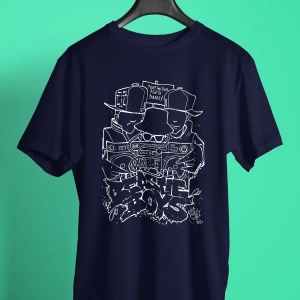 Ko Buta Beastie Boys Baskılı Unisex Lacivert Tişört Tk4132