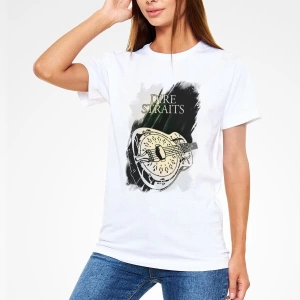 Ko Buta Dire Straits Baskılı Unisex Beyaz Tişört T3322