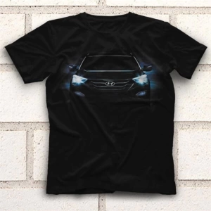 Ko Buta Hyundai Siyah Unisex Tişört T-shirt 8105wt
