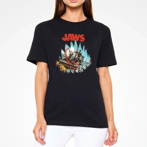 Ko Buta Jaws Siyah Unisex T-shirt T8173