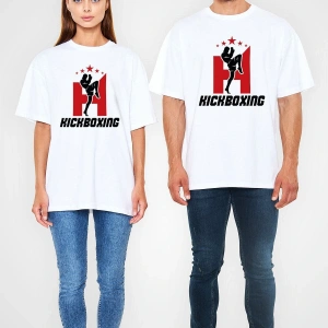 Ko Buta Kick Boks Beyaz Unisex Oversize Tişört T-shirt Os7894