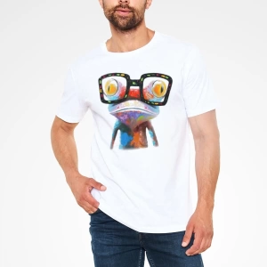 Ko Buta Kurbağa Beyaz Unisex Tişört T-shirt T15655