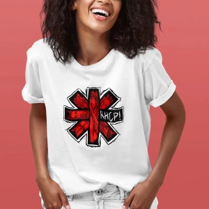 Ko Buta Red Hot Chili Peppers Baskılı Unisex Beyaz Tişört To2915