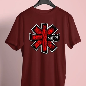 Ko Buta Red Hot Chili Peppers Baskılı Unisex Bordo Tişört To2915