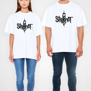 Ko Buta Slipknot Beyaz Unisex Oversize Tişört T-shirt - Oversize Tişört Fabrikası Os1007