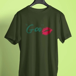 Ko Buta Sonic Youth Baskılı Unisex Haki Yeşil Tişört To1063