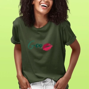 Ko Buta Sonic Youth Baskılı Unisex Haki Yeşil Tişört To1063