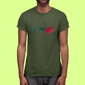 Ko Buta Sonic Youth Baskılı Unisex Haki Yeşil Tişört To1063