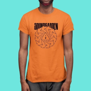 Ko Buta Soundgarden Baskılı Unisex Turuncu Tişört Ta3013