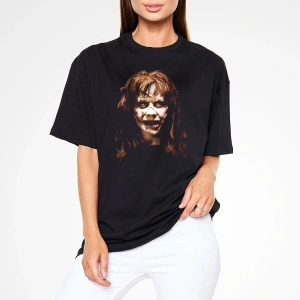 Ko Buta The Exorcist Siyah Unisex Oversize Tişört Os13198