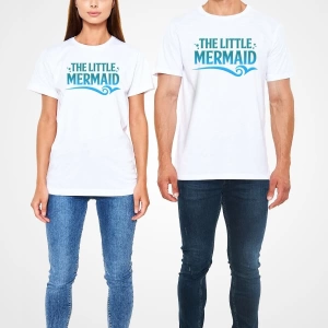 Ko Buta The Little Mermaid Beyaz Unisex Tişört T-shirt T8207