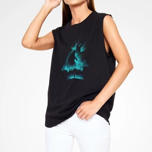 Ko Buta Unisex Godzilla Iı Canavarlar Kralı Baskılı Siyah Kolsuz T-shirt Kk19514