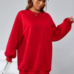 KOD ADR-SHEN Coolane Dopamine Dressing Letter Graphic Drop Shoulder Sweatshirt Dress