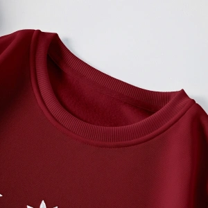 KOD ADR-SHEN EZwear Floral Embroidery Thermal Lined Sweatshirt