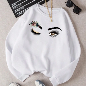 KOD ADR-SHEN EZwear Floral & Figure Graphic Thermal Lined Sweatshirt