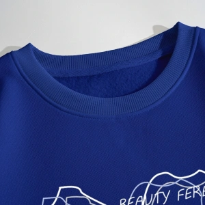 KOD ADR-SHEN EZwear Heart And Letter Graphic Thermal Lined Sweatshirt