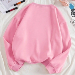 KOD ADR-SHEN EZwear Heart Print Lined Sweatshirt BEBE MAVİ