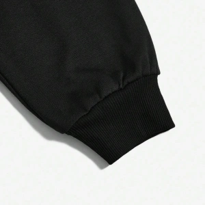 KOD ADR-SHEN EZwear Rhinestone Skeleton Finger Pattern Drop Shoulder Sweatshirt Siyah