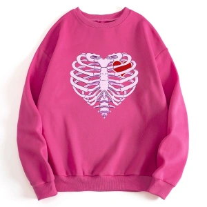 KOD ADR-SHEN EZwear Skeleton Print Thermal Lined Sweatshirt
