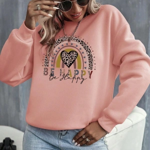 KOD ADR-SHEN LUNE Heart And Letter Graphic Drop Shoulder Sweatshirt