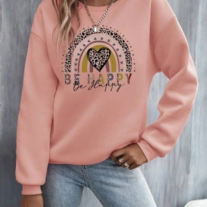 KOD ADR-SHEN LUNE Heart And Letter Graphic Drop Shoulder Sweatshirt