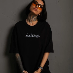 KOD:IZEI Unisex Arapça Baskılı Pamuklu T-shirt PLZ--1022