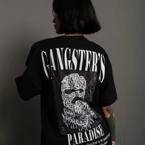 KOD:IZEI - Unisex Gangster Paradıse Baskılı Pamuklu T-shirt P--1014
