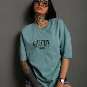 KOD:IZEI - Unisex Gangster Paradıse Baskılı Pamuklu T-shirt P--1014