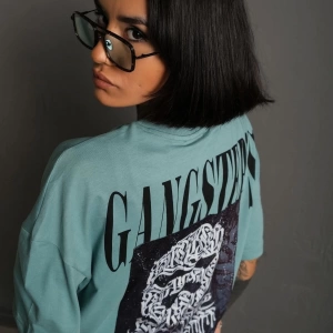 KOD:IZEI - Unisex Gangster Paradıse Baskılı Pamuklu T-shirt P--1014