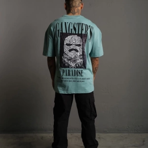 KOD:IZEI - Unisex Gangster Paradıse Baskılı Pamuklu T-shirt P--1014