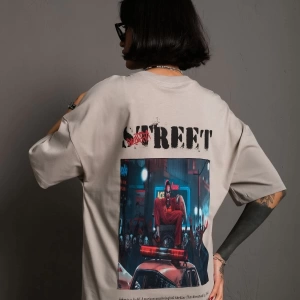 KOD:IZEI - Unisex Joker Street Baskılı Pamuklu T-shirt P--1017