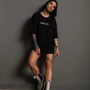 KOD:IZEI - Unisex Oversize Golf Araba Baskılı Pamuklu T-shirt P--1010